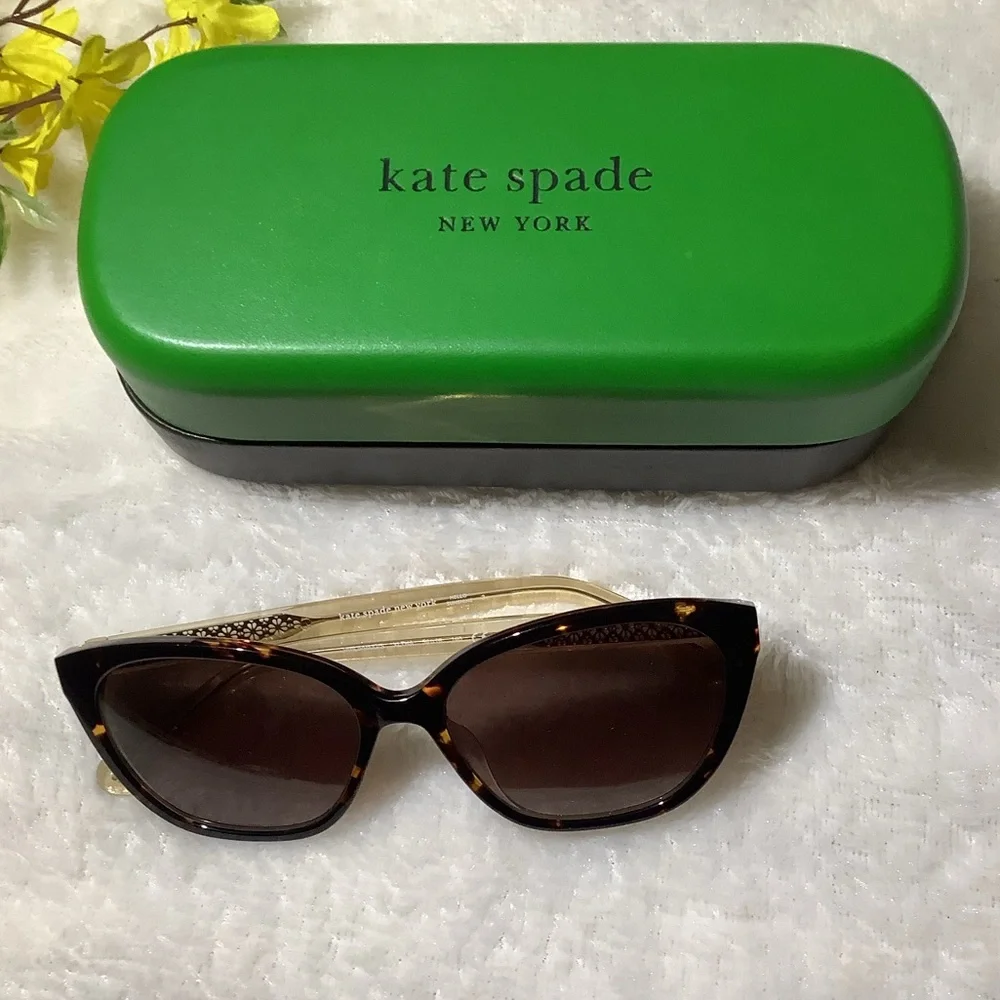 Kate Spade Brown Tortoise Sunglasses - Picture 10 of 11